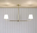 Classic Double Arm Ceiling Chandelier Handcrafted Pendant Brass Light. Fixed Price $238.43.
