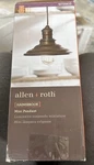 Allen Roth 0759833 Hainsbrook Series Mini Pendant Aged Bronze. Fixed Price $25.00.