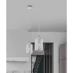 Edvivi Marya Crystal Pendant Light Chrome Beaded Drum Chandelier. Fixed Price $45.00.