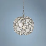 Crystorama Palla 13" Wide Antique Silver Orb Pendant Light. Fixed Price $638.40.