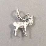 .925 Sterling Silver 3-D Elk Antlers Charm New Wild Bracelet Pendant AN07. Fixed Price $22.56.