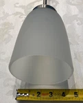 Hampton Bay 1-LIGHT Brushed Nickel Mini Pendant With Frosted Glass Shade. Fixed Price $23.46.
