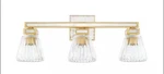 Abella 100W 3-LIGHT Medium E-26 Incandescent Vanity Fixture Capital Gold. Fixed Price $89.06.
