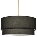 Robert Abbey Decker M Blk Pendant Light 30"W - Brass. Fixed Price $1055.00.
