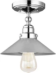 New Feiss FM525CH Hooper Vintage Industrial Chrome Flush Mount Ceiling Light. Fixed Price $23.49.