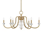 Savoy House 1-5802-6 Bergdorf Light 39"W Taper Candle Style Brass. Fixed Price $910.00.