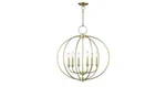 Livex Lighting 4666 Brass Milania 6-LIGHT 1 Tier Chandelier. Fixed Price $190.00.