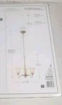 Hampton Bay Creekford 3-LIGHT Brushed Nickel Chandelier W/ Frosted Glass Shades. Fixed Price $24.20.