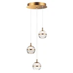 ET2 Lighting Swank Led 3-LIGHT Pendant, Natural Aged Brass E24593-93NAB. Fixed Price $668.00.