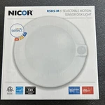 Nicor 6" Color Selectable Led Motion Sensor Disk Light. Wet Rated 800 Lumens 16W. Fixed Price $20.00.