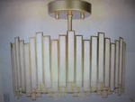 Lnc 12.5 In. 2-LIGHT Industrial Modern Black Drum Semi Flush Mount. Fixed Price $113.95.
