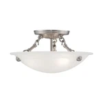 Livex Lighting 4272 Nickel Oasis 3-LIGHT Semi-flush Ceiling Fixture. Fixed Price $69.99.