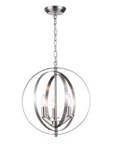 Warehouse Of Tiffany RL8241SN Setsus Slvr Metal Shade 3-LIGHT Nickel Chandelier. Fixed Price $153.78.