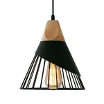 Mxsaoud Black Farmhouse Wooden Pendant Light,rustic & Metal +wood. Fixed Price $67.99.