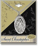 Cathedral Art (abbey & Gift Oval St. Christopher 1-1/4-INCH Pendant With 24-I. Fixed Price $7.99.