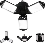 80W Led Garage Light, 8000 Lumens, 3 Adjustable Panels, 6500K Daylight Fixture. Fixed Price $12.48.