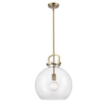 Innovations Newton Sphere 1-LT 14" Stem Pendant, Bb/cg 410-1SL-BB-G410-14CL. Fixed Price $427.68.
