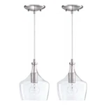 Hukoro 2-PACK Kitchen Island Teardrop Clear Glass Pendant In Brushed Nickel. Fixed Price $28.49.
