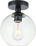 Elegant Lighting LD2204 Baxter 8"W Semi-flush Globe Ceiling Black. Fixed Price $74.00.