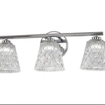 Allen + Roth Presli Led 3-LIGHT Vanity Bar Chrome Finish Wall Mounted. Fixed Price $64.99.