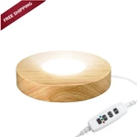 Fuoicorn Wood Led Light Base - Crystal Display For Glass 4.7INCH, Yellow. Fixed Price $33.52.