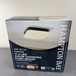 Hampton Bay Staniford 11" Light Oilrubbed Bronze Led Ceiling Flush Mount Fixture. Fixed Price $17.95.