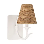 Craftmade Kokomo Light Wall Sconce, Matte White/natural Sea 58361-MWW. Fixed Price $88.00.