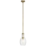 Kichler Lighting Everly 1-LIGHT Mini Pendant Natural Brass. Fixed Price $192.95.