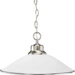 Progress Lighting P5013 Nickel Glass Pendants Single 17"W. Fixed Price $80.81.