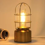 Vintage Industrial Table Lamp Metal Cage Edison Bulb Bedside Light Home Decor. Fixed Price $49.99.