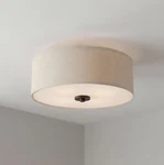 Progress Lighting 13 In. 2-LIGHT Antique Bronze Ceiling Drum Flush Mount. Fixed Price $34.99.