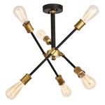 Elegant Lighting LD8003D17 Axel 6 17"W Semi-flush Ceiling Black. Fixed Price $162.00.