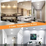 Beslowe Packs 6" 5CCT Led Recessed Ceiling Lights Ultra-thin, 12W 150W Eqv. Fixed Price $81.66.