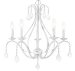 Livex Lighting 40845 Caterina 24"W Crystal Candle Style - Antique White. Fixed Price $357.96.