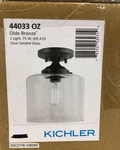 Kichler 44033OZ Winslow 1-LIGHT Olde Bronze Indoor Semi-flush Mount. Fixed Price $54.99.