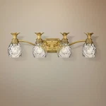Hinkley Bath Plantation Large Four Light Vanity 29" Burnished Brass. Fixed Price $619.00.