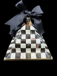 Mackenzie Childs Courtly Check Pottery Pendant Lamp Light 8" W/cover Retired. Fixed Price $262.49.