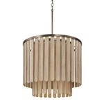 Capital Lighting 355651 Jada 24"W Wood Pendant - Dark Brass. Fixed Price $818.00.