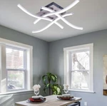 Modern Led Ceiling Fixture, 24W Flush Mount Light, Wave Design. Fixed Price $32.98.