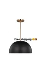 Generation Lighting Ivan 1-LIGHT Pendant Midnight Black 60W 6000501-112 New. Fixed Price $39.99.
