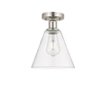 Innovations Lighting 616-1F-12-8 Berkshire Semi-flush Nickel. Fixed Price $165.00.
