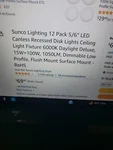 Sunco 5/6" 1050LM Led Recessed Baffle Trim Dimmable Lighting - White, Pack Of 12. Fixed Price $62.10.