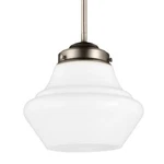 Feiss Alcott Integrated 10" Light Pendant, Satin Nickel, P1404SN-LED. Fixed Price $65.97.