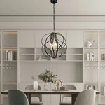 Maxax 4 - Light Unique Geometric Chandelier Wrought Iron Accents. Fixed Price $164.27.