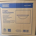 Monument Lighting Ceiling Fixture 12" Brushed Nickel Base. Fixed Price $30.00.