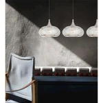 Livex Art Glass 10.5" Light Mini Pendant, Nickel/smoke 40603-91. Fixed Price $155.96.
