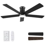 52 Inch Low Profile Ceiling With Light, Black Flush Mount Fans Wi.... Fixed Price $113.85.