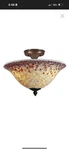 Dale Tiffany 3 Bulb Fixtures/flush Mounts With Antique Brass Finish - TM100552. Fixed Price $98.40.