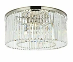Crystal Foyer Dining Or Bathroom 8 Light Polished Nickel Flush Mount 31". Fixed Price $1576.77.