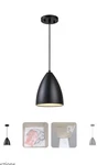 Adjustable Matte Black Indoor Pendant Light By Aspen Creative - Modern Fixture. Fixed Price $24.00.